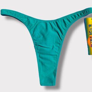 90’s Thong Bikini Bottom Retro Turquoise Swimsuit, Summer, Boho